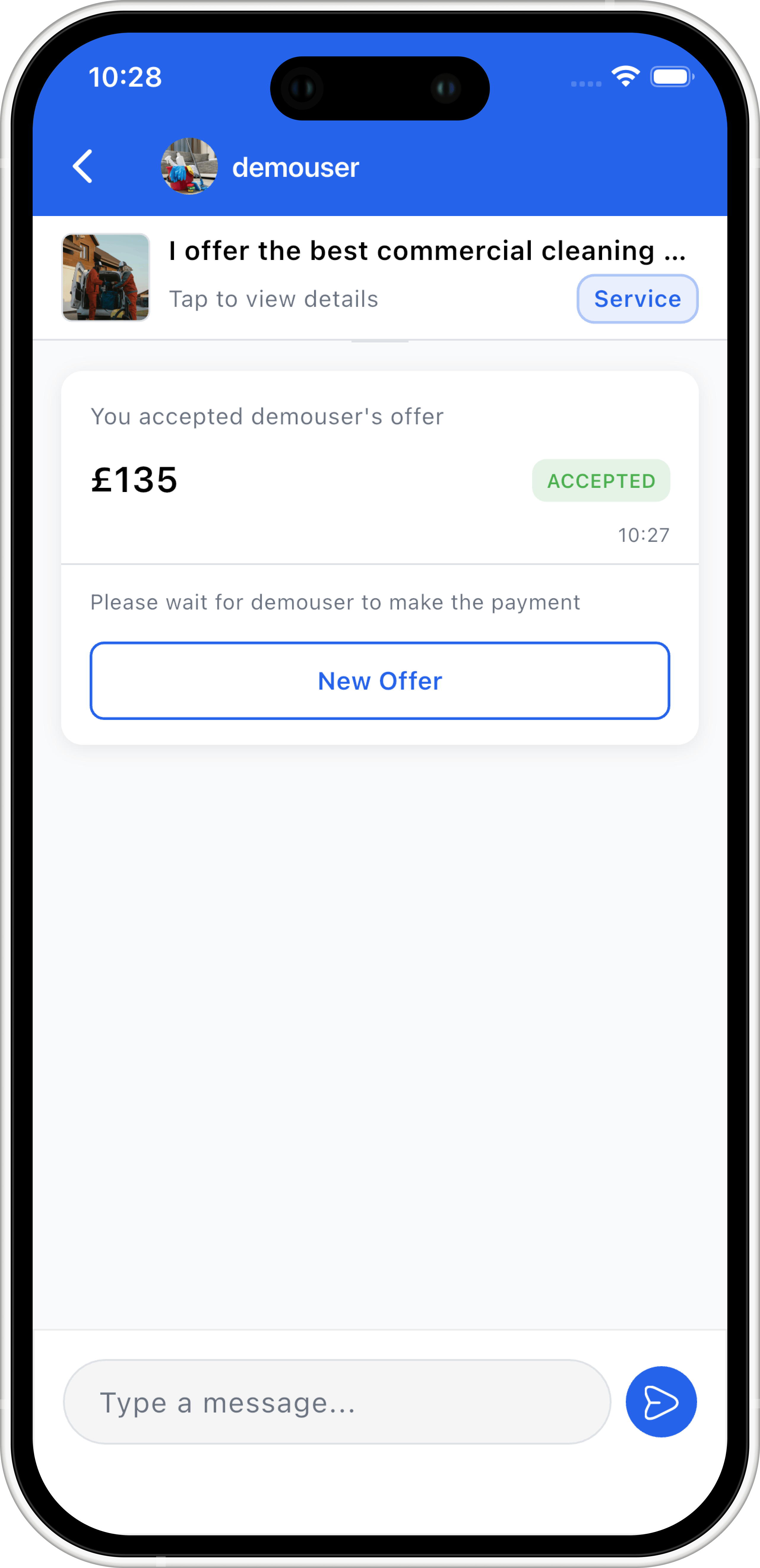 Pebble Cleaning App - Screen 2